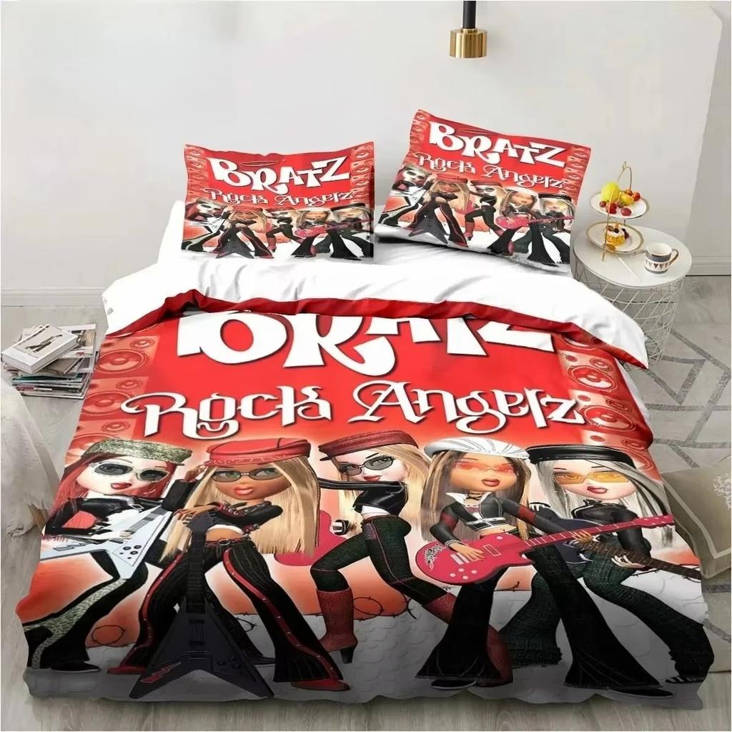Комплект постельного белья для девочек с мультяшным рисунком B-Bratz (3D-принт) в стиле каваи: односпальный, двуспальный, полуторный, королевский размер, для взрослых и детей. Подарок для детской спальни девочки.