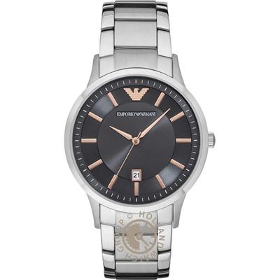 Мужские кварцевые часы Renato Grey Silver Metal с датой AR2514