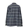 SUGAR CANE Toyo Enterprise Border Long Sleeve Cotton Shirt LARGE Blue Men's Used