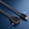 Плоский силиконовый OTG кабель-адаптер Type C на USB 2.0 для подключения флешек, кардридеров, мышей, клавиатур