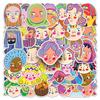 50 Расписанных вручную аватаров персонажей Персонализированные мультяшные цветные наклейки-жвачки Декоративный стакан для воды Чемодан Стикеры для ручного учета