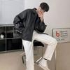BREAORTION Кожаная Стадионная Мотоциклетная Синтетическая Кожа Однотонная Стильная Уличный Стиль Большие Размеры Мужская Куртка, Куртка, Куртка, Куртка, Верхняя Одежда,