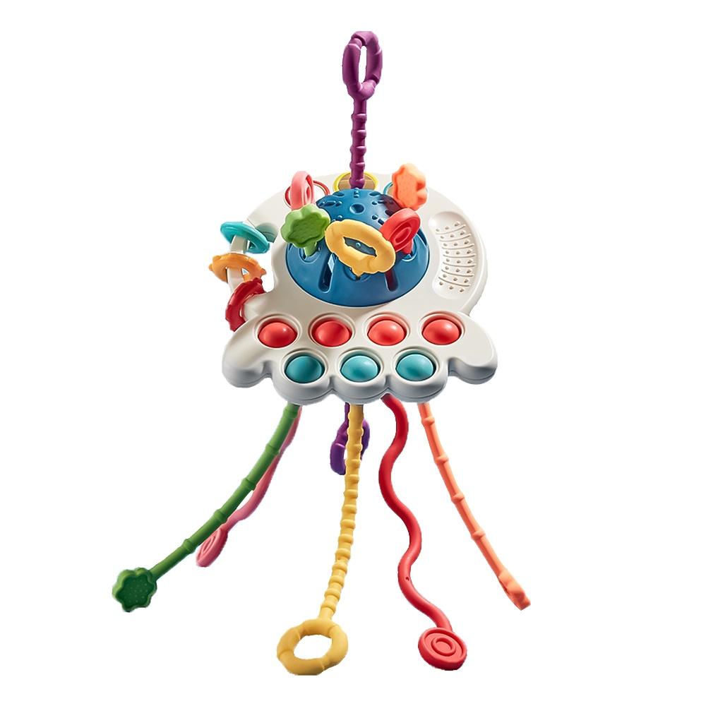 Монтессори Интерактивные развивающие детские сенсорные игрушки на веревке Маленькая силиконовая развивающая игрушка