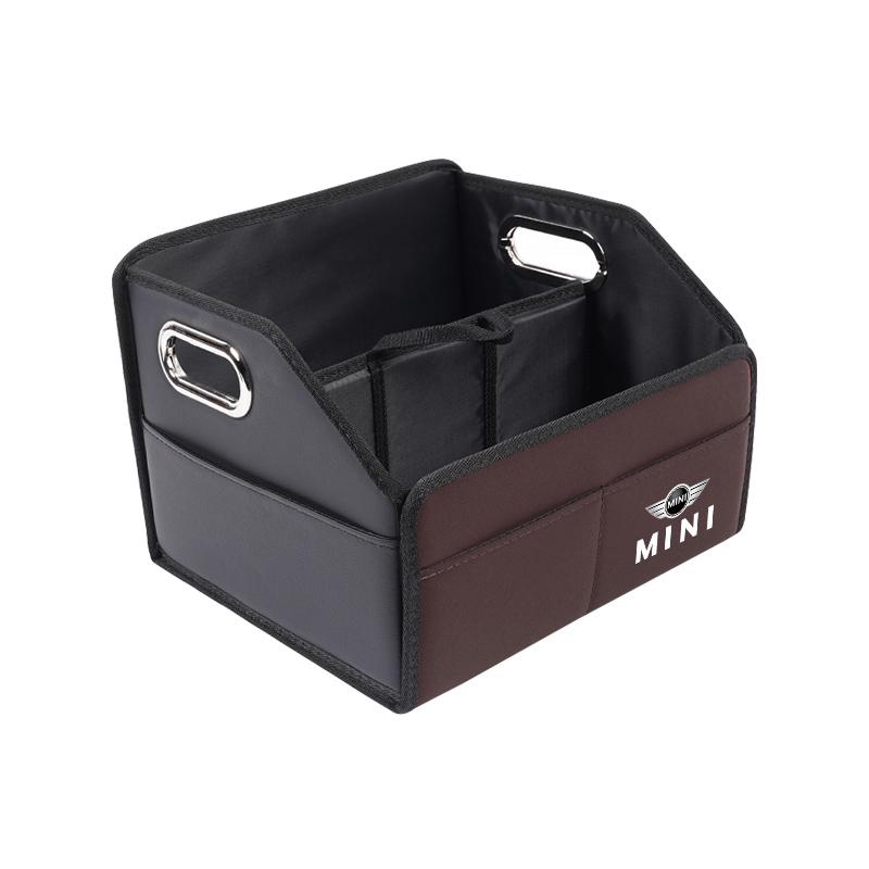 Leather Car Storage Box Trunk Folding Organized Case For BMW Mini Works Cooper F54 F55 F56 F57 F60 R50 R52 R53 R55 R56 R57 R58 MM27