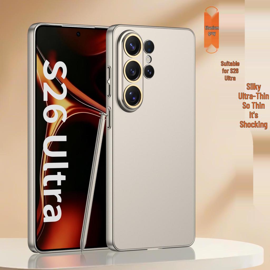 Тонкий противоударный чехол для телефона Samsung S26 Ultra с матовым покрытием и ощущением шелка
