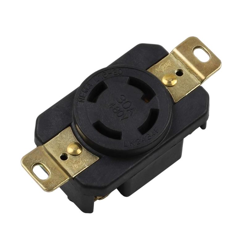 2Pcs 30R Locking Power Connector 480 Voltage 30Amp Strong Generator Port for Heavy Duty Generator Applications