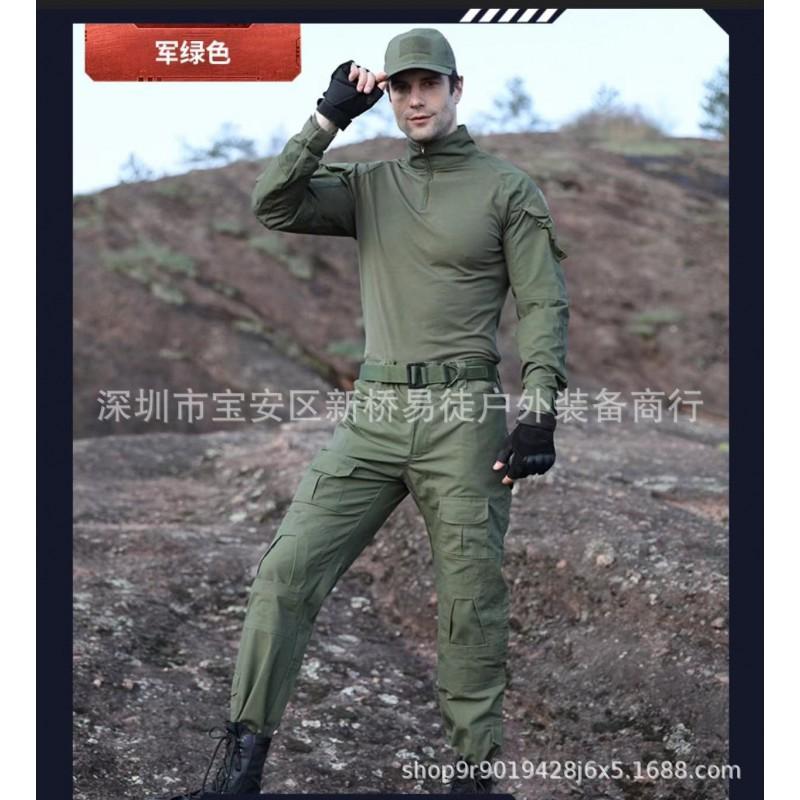 Tactical Camouflage Cycling Jersey Set Outdoor CS Training Breathable Wear-resistant Suit