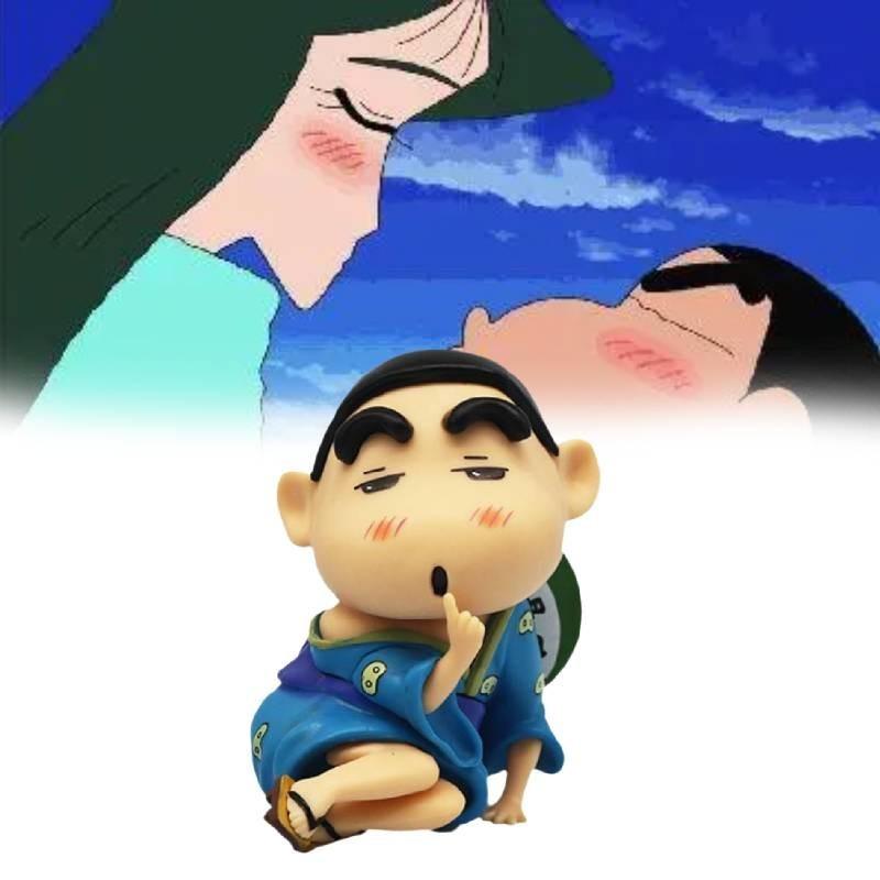 Cowboy Dicky New Crayon Shin-chan Gk Model Hand-made Decoration Pvc Material 15cm