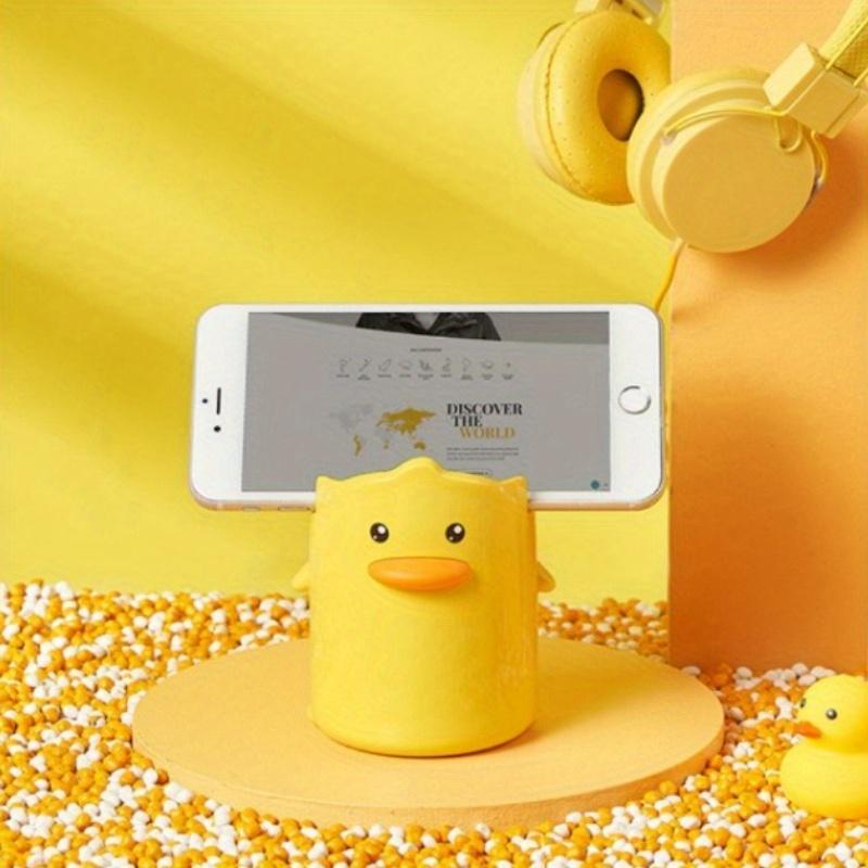 Желтый утенок органайзер для стола-Хранение офисных и школьных принадлежностей для ручек- Веселый декор рабочего места | Игривый дизайн | Декоративное хранение.