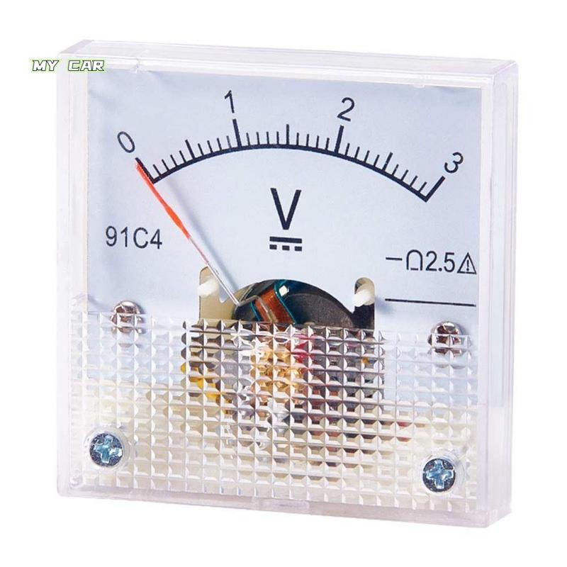 91L4 Voltage Meter DC 0-250V Square Pointer Type DC Voltmeter Portable Analog Volt Pointer Needle Analog Panel Voltage Gauge