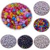 50Pcs 7mm Necklace Bracelet DIY Crafts Loose Beads Mixed Colours For Jewelry Making Wholesale Smiling Face Pendant  Beads