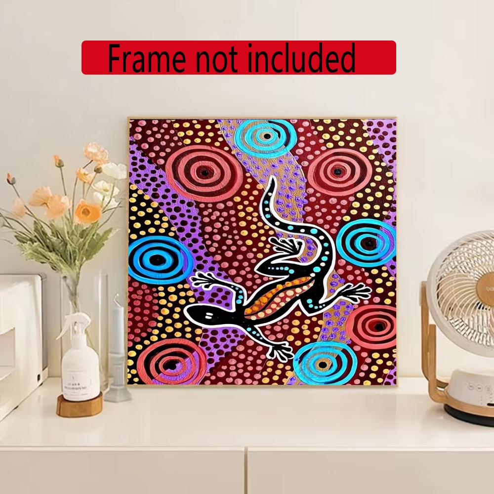 Australian Aboriginal Style 5D Round Diamond Painting Kit Diamond Embroidery Painting Rhinestones Mosaic Frameless Handwork Decoration Arts