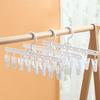 Plastic Clothes Drying Hanger Windproof Clothing Rack 8 Clips Sock Laundry Airer Hanger Underwear Socks Holder