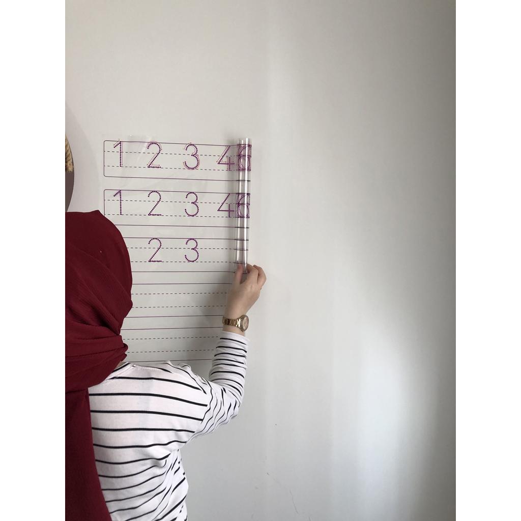 Умная бумажная доска для изучения чисел, доска для письма 85x56 см, ручка, подарок