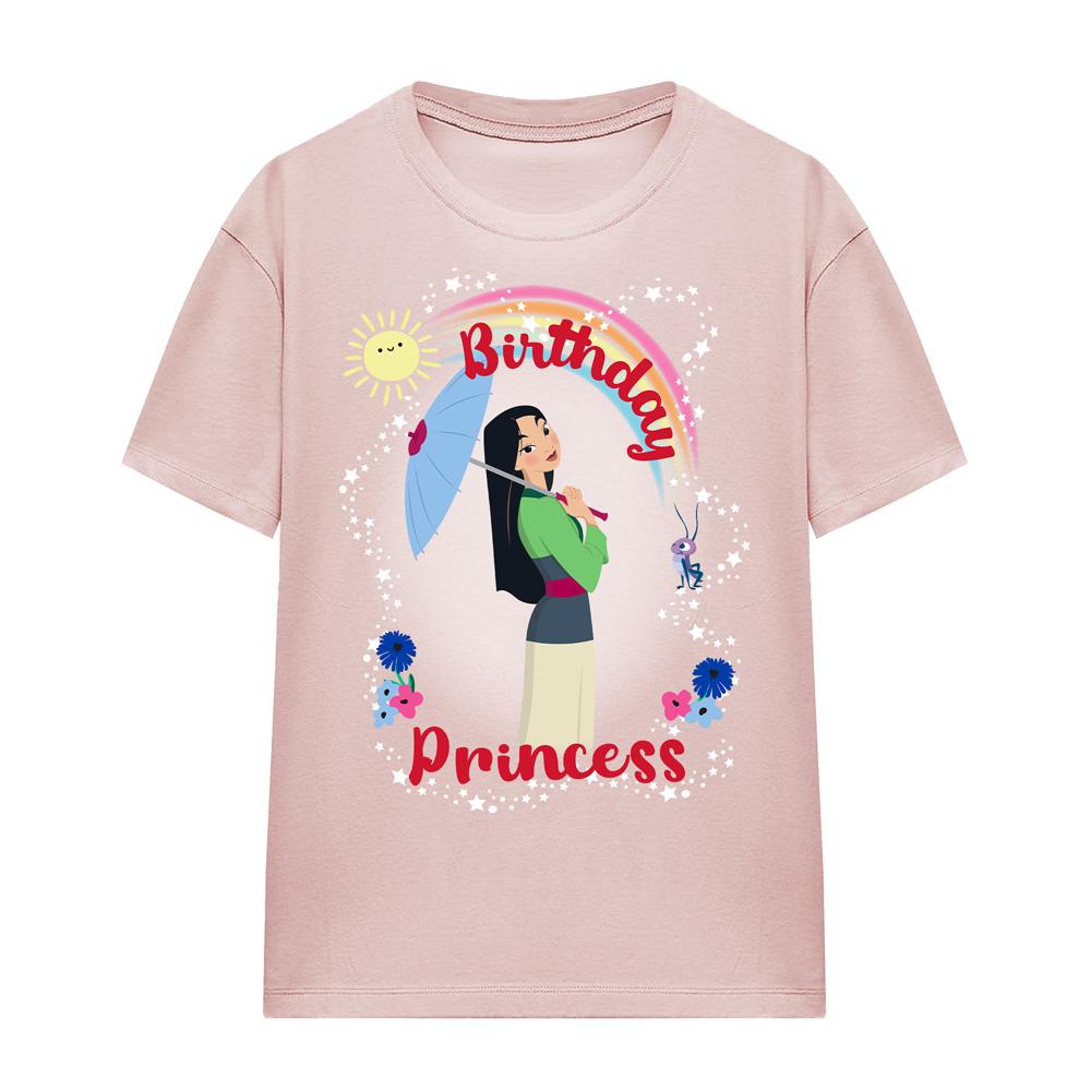Mulan Womens/Ladies Birthday Princess And Her Lucky Cricket T-Shirt