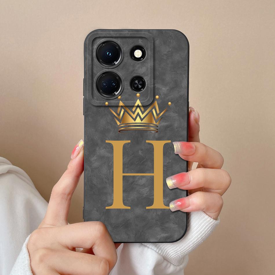 Чехол для телефона Infinix Note 30 Pro 30i 30 VIP Милый Панда Буквы Мягкий Высококачественный Жидкий Силикон Ударопрочный Чехол для Пары