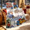 Custom Name Personalized Paddington Bear Print Blanket, Home Decor, Bedroom, Sofa, Camping, Couch, Gifts for Birthday Christmas