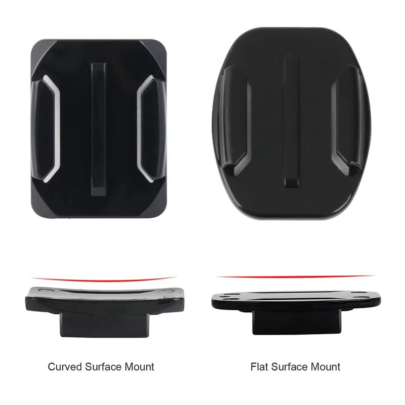 Helmet Adhesive Sticky Mounts Flat Curved Mount for GoPro Hero 12 11 10 9 8 7 6 5 Insta360 X3 AKASO DJI OSMO SJCAM Action Camera