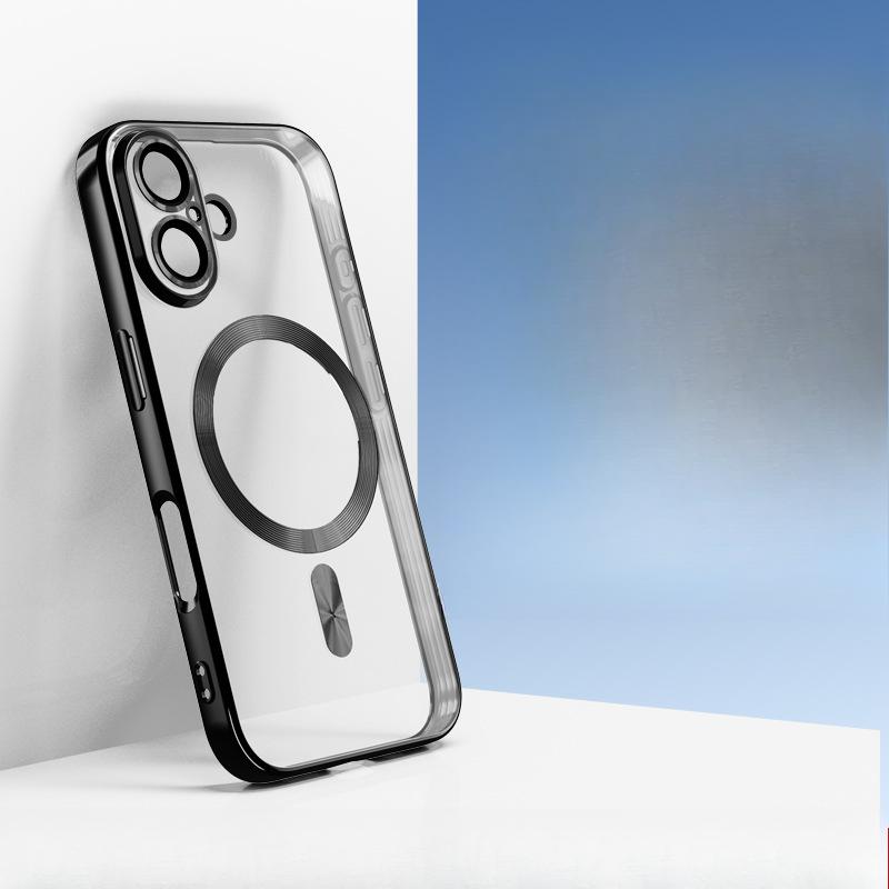 Подходят для гальванизированных магнитных чехлов для телефона Apple 16ProMax, высококачественные мягкие чехлы из ТПУ для IPhone14Pro