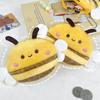 Cute Bee Plush Small Coin Wallet For Creative Portable Storage Of Headphones Keys Makeup