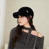 Новая плюшевая повседневная женская бейсболка для зимы, универсальная корейская шапка, осенняя модная бейсболка, теплая