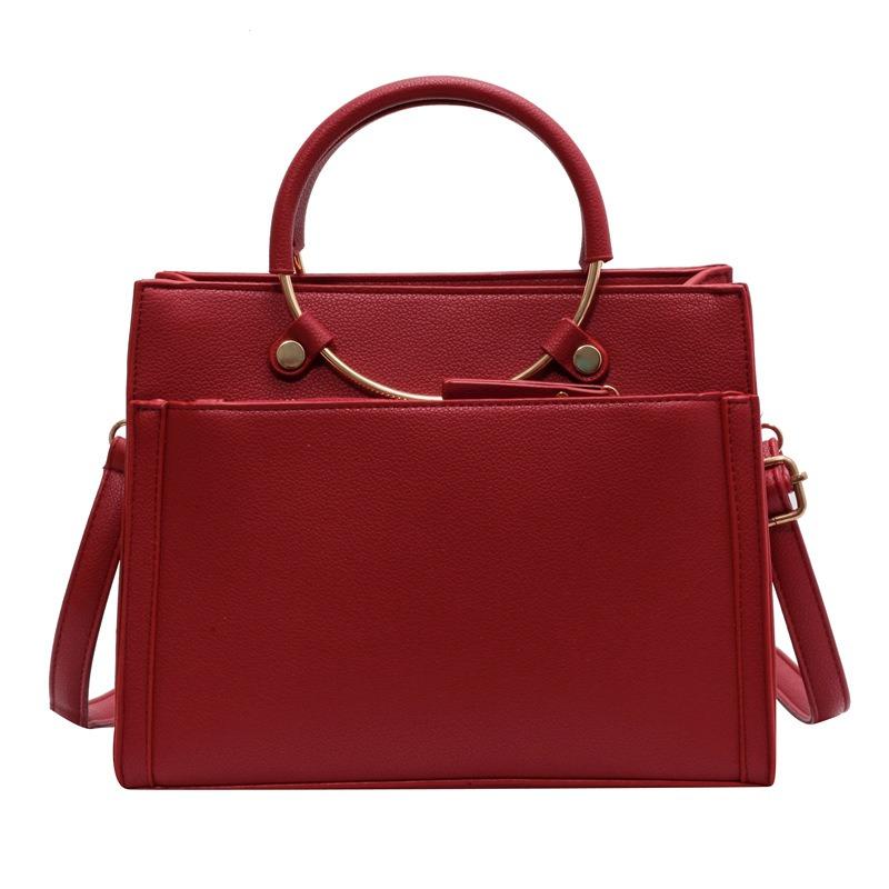 Свадебная красная женская сумка новая косая простая модная высококачественная текстурная сумочка свадебная сумка