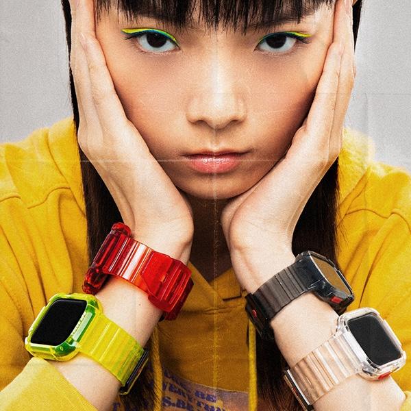 Skinarma Strap+Case Saido 2In1 Apple     Watch 45/44Mm Smoky/Smoke