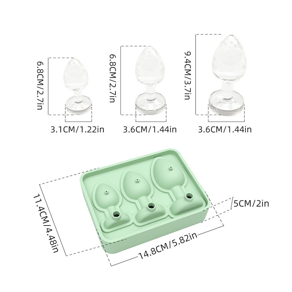 Силиконовая многоразовая форма для льда, форма для кубиков льда, большая емкость, забавный поднос в форме анальной пробки для мероприятий, баров, виски, гаджетов своими руками