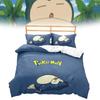 Постельное белье Pokemon Snorlax 3D с цифровой печатью и мультяшным рисунком для детской спальни