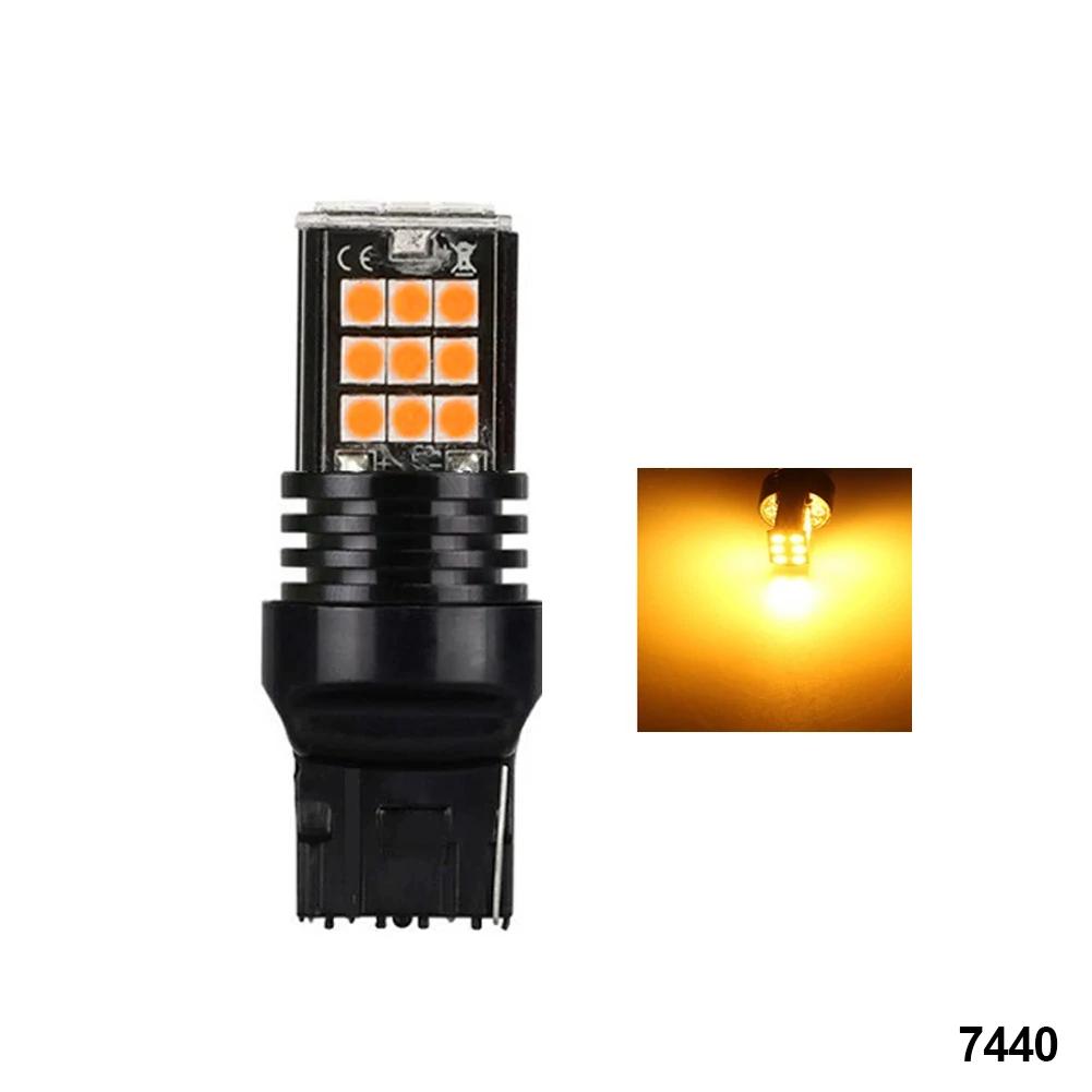 Автомобильные светодиодные фонари заднего хода, стоп-сигналы, указатели поворота, белые, красные, светодиодные лампы BA15S, 1156, 1157, 7440, BAY15D, лампы 3030