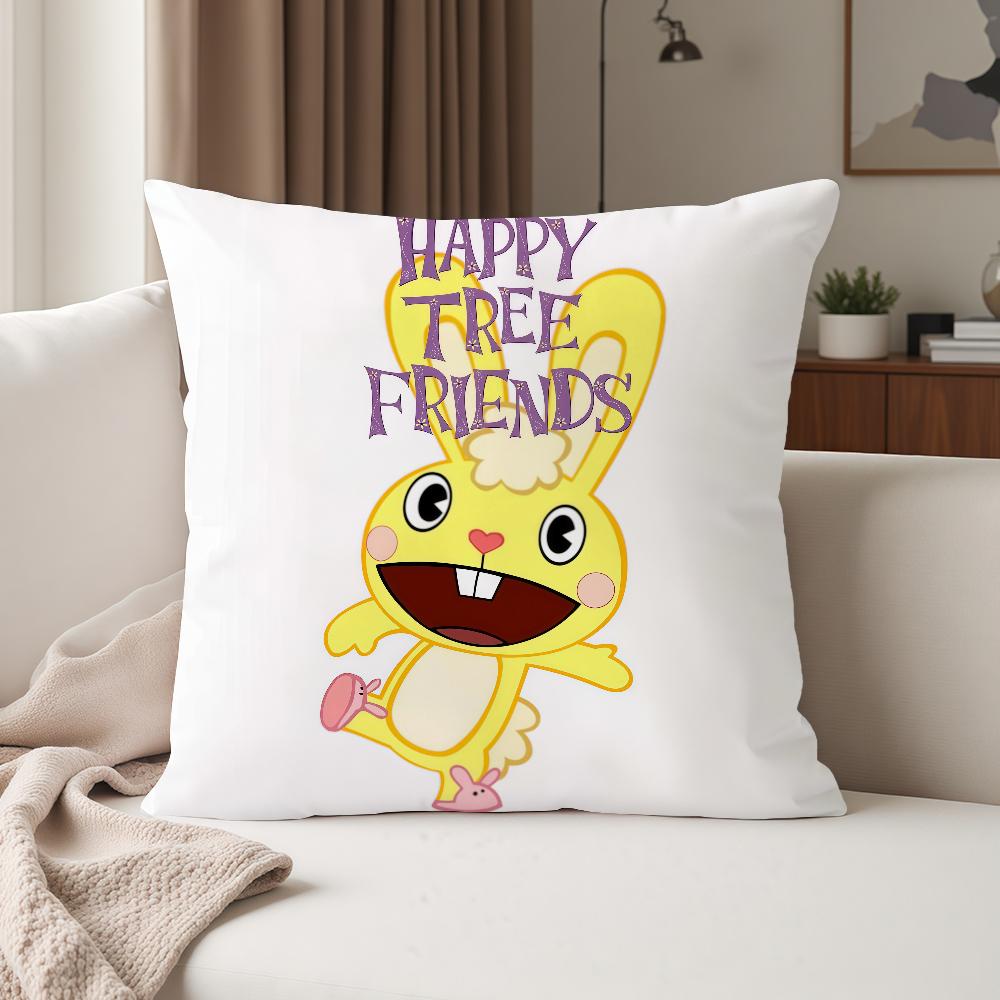 Anime Happy Ttree Friends Pillow Case Suitable For Bedrooms Living Rooms Cars Home Decoration