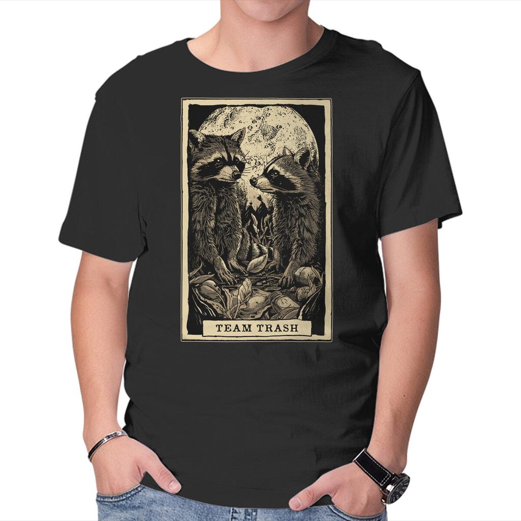 Unisex Crew Neck T-Shirt Team Trash Graphic Short Sleeve Casual Tee