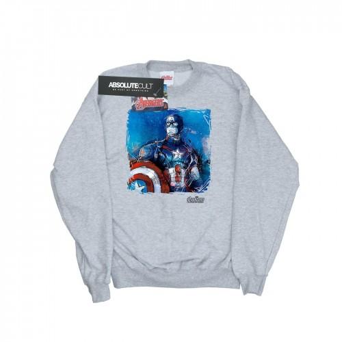 Marvel Mens Captain America Art Sweatshirt