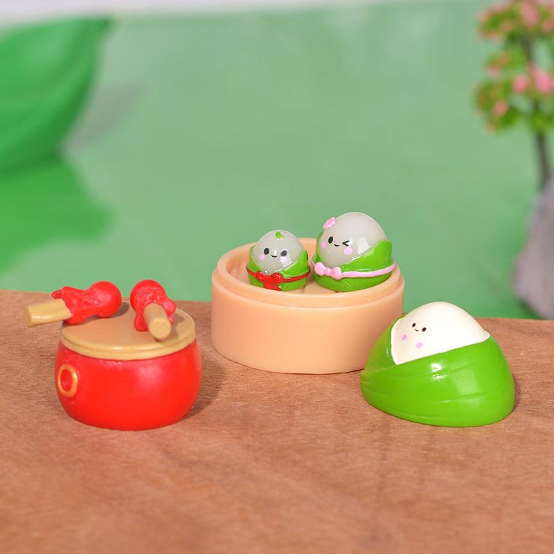 Микроландшафтные украшения, Цзунцзы на Праздник Драконьих лодок, Мясные пельмени, Украшение для праздничной атмосферы, Настольные украшения, Изделия из смолы