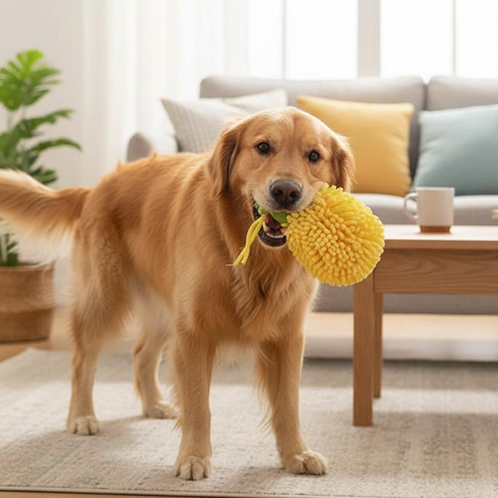 Dog Track Plush Chew Toy with Hanging Ring: Rope Toy Forauto-entretenissement and Teeth, Cute Design for Dogs A Little Gloomy