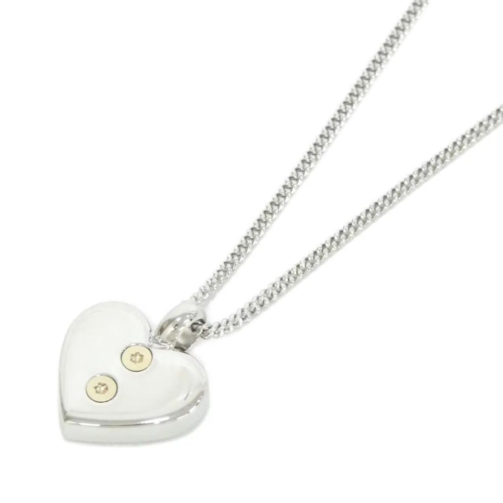 Chanel Heart Design Necklace Unisex necklace Silver Yellow ABH090B23473U7518