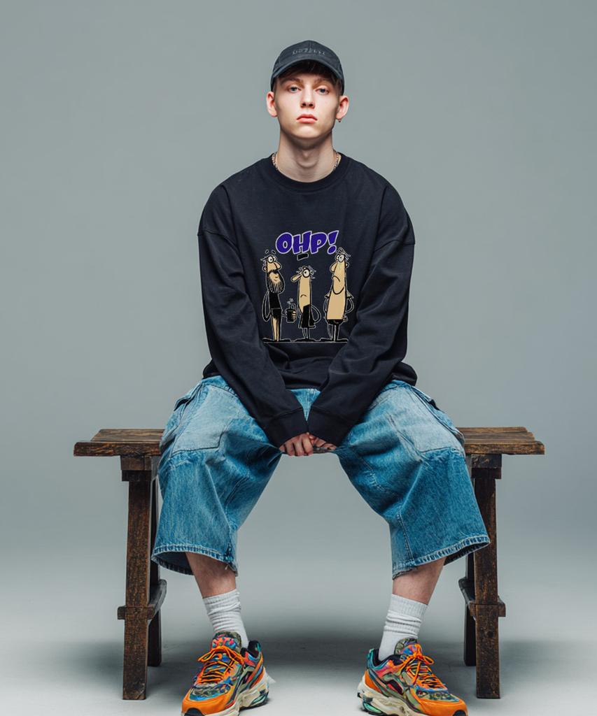 OHP Ohpxaidaeve Ohp Friends Crew Neck Long Sleeve T-Shirt