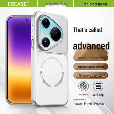 ESCASE Однотонный кожаный чехол-книжка с магнитом для Huawei