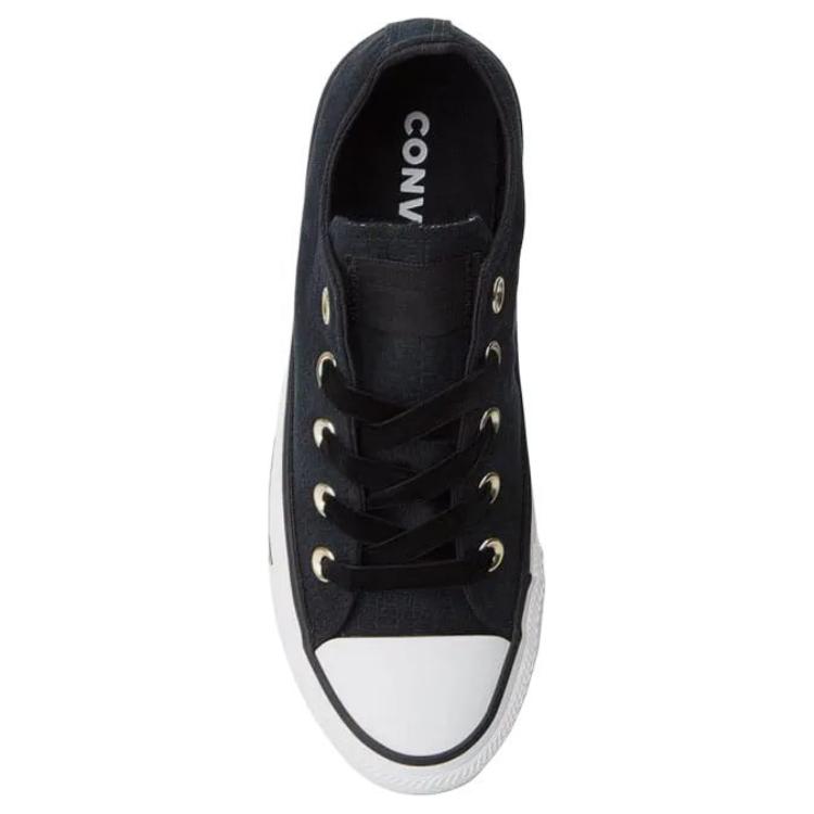 Converse Chuck Taylor Удобные Универсальные Нескользящие Прочные Низкие Кеды для Скейтбординга Унисекс Кроссовки Черные 561705C