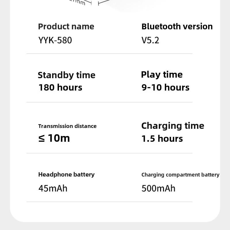 Bluetooth-наушники, спортивные наушники-вкладыши, беспроводные наушники с шумоподавлением и длительным сроком службы батареи