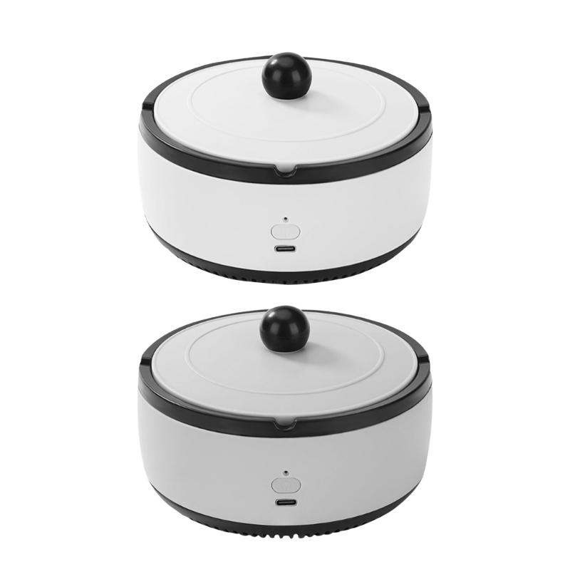 Multifunctional Smokeless Ashtray Air Purifier USB Charging for Freshing Air Indoors Home Office Car Use Reducing Odors