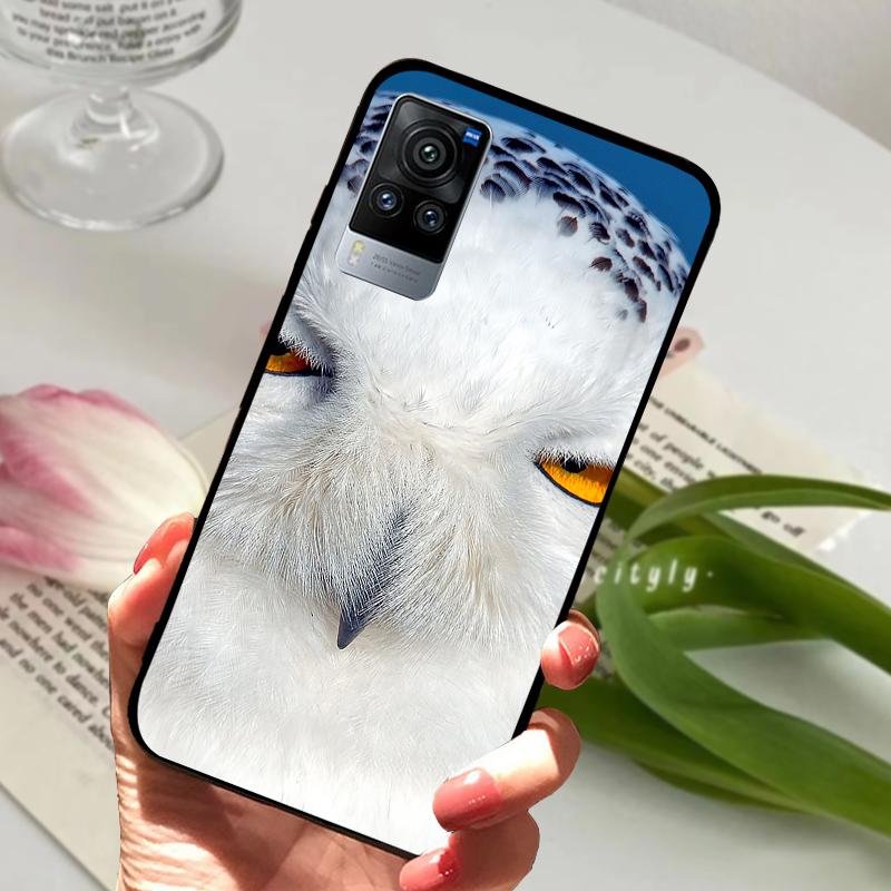 Чехол для VIVO X60 Pro 5G V2046 V2047A Мультяшный Милый Матовый Силиконовый ТПУ Мягкий Чехол для Телефона Для Vivo X60 X 60 Ударопрочный Coque Бампер