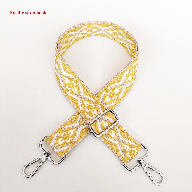 Красочный жаккардовый широкий плечевой ремень для женских сумок - Холщовый аксессуар для кроссбоди и рюкзака