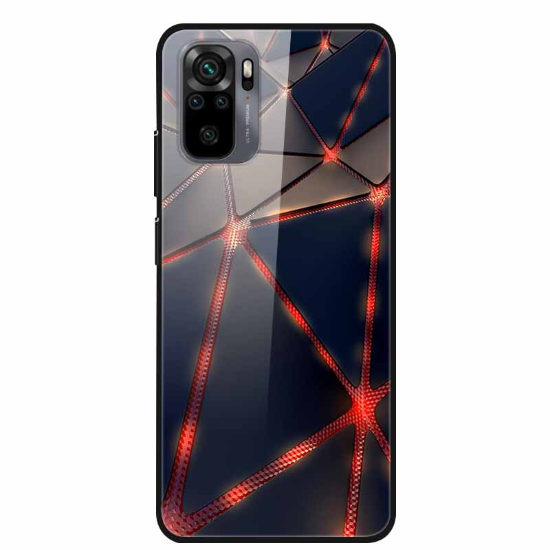 Закаленное Стекло Чехол для Redmi Note 10 Pro Чехол Жесткий Чехол для Xiaomi Redmi Note10 5G Чехол для Телефона Note10 Pro Fundas Бампер из ТПУ