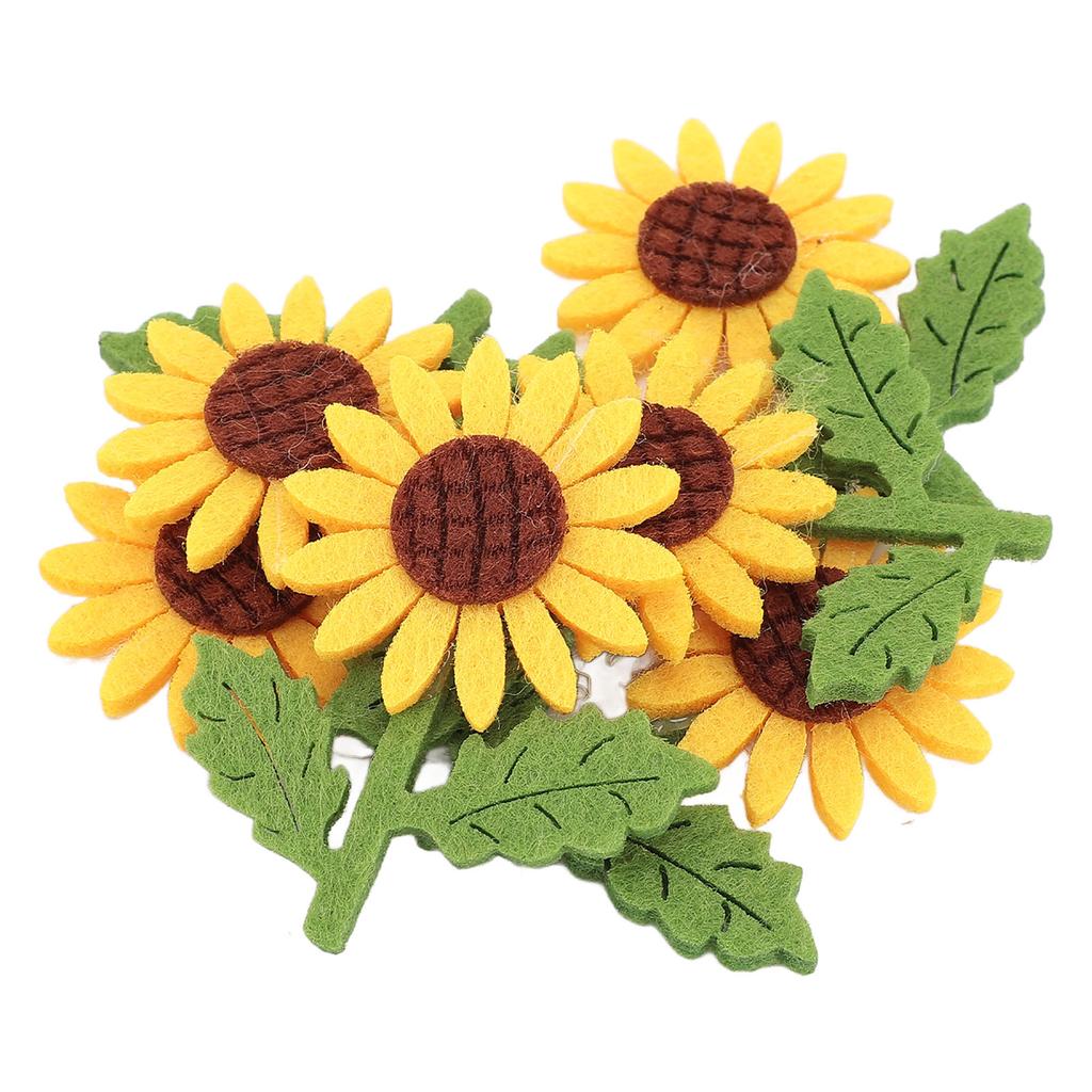 18Pcs Sunflower Felt Patch 3D Handmade Vibrant Colors Exquisite Flower Patches for Clothing Bags Hair Clips Brooches
