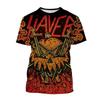 Летние футболки Slayer Рок-группа 3D-печать Уличный стиль Мужчины Женщины Повседневные Большие Короткий рукав Футболка Мужские Футболки Топы Мужская Одежда