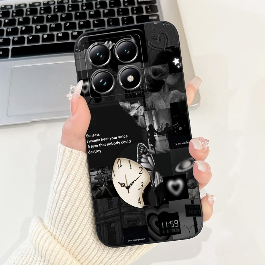 Чехол для Xiaomi 14T Pro Стильные Цветы Мультяшная Обложка Ударопрочный Мягкий ТПУ Чехол для Телефона Для Xiaomi Mi 14T Pro Mi14T 5G Fundas Coque
