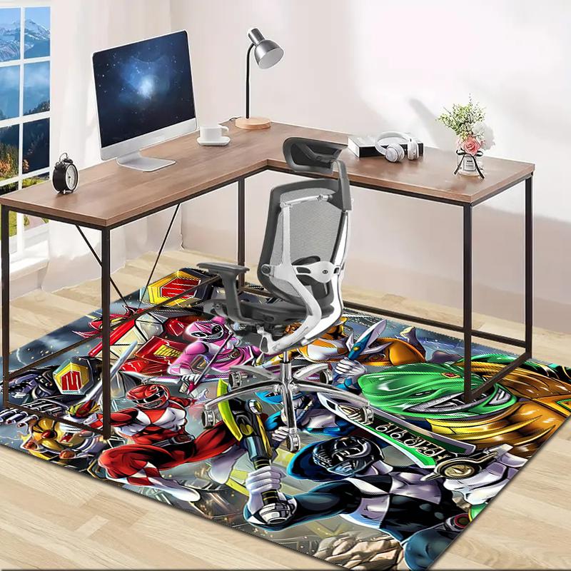 1pc Mighty Morphin Power Rangers1 Design Area Rug - Non-Slip, Soft & Cozy Floor Mat for Living Room, Bedroom, Office - Indoor/Outdoor Decorative Carpe