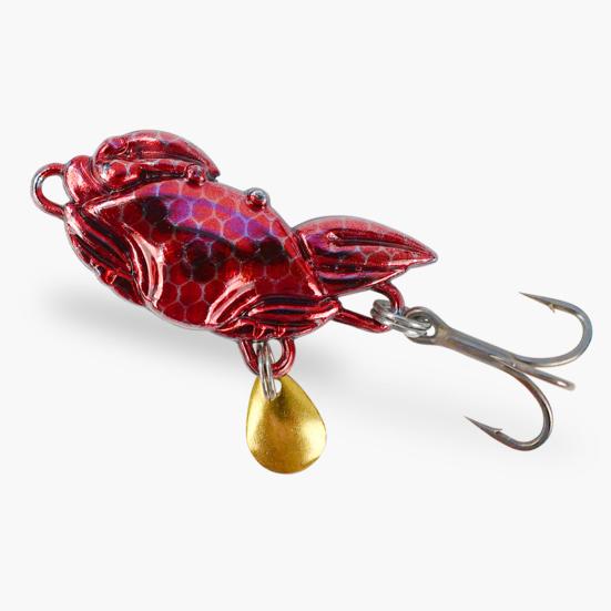 3.5CM/10G Metal Crab Spinner Blade Lure with Hook Long Casting Crab Bait with Rotating Sequin Spoon Spinnerbait Saltwater Freshwater Fishing