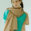 FINE PLEATS Pleated Big Scarf Beige